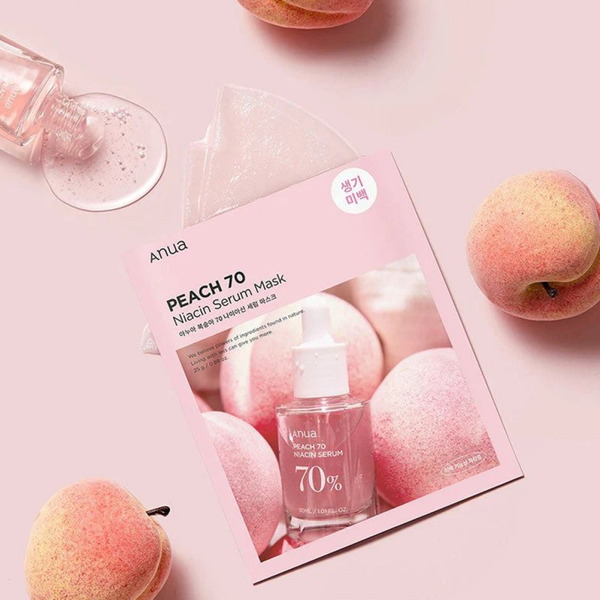Anua - Peach 70% Niacin Serum Mask - Освітлювальна тканинна маска з екстрактом персика 70% - 1шт./25ml 5659926 фото